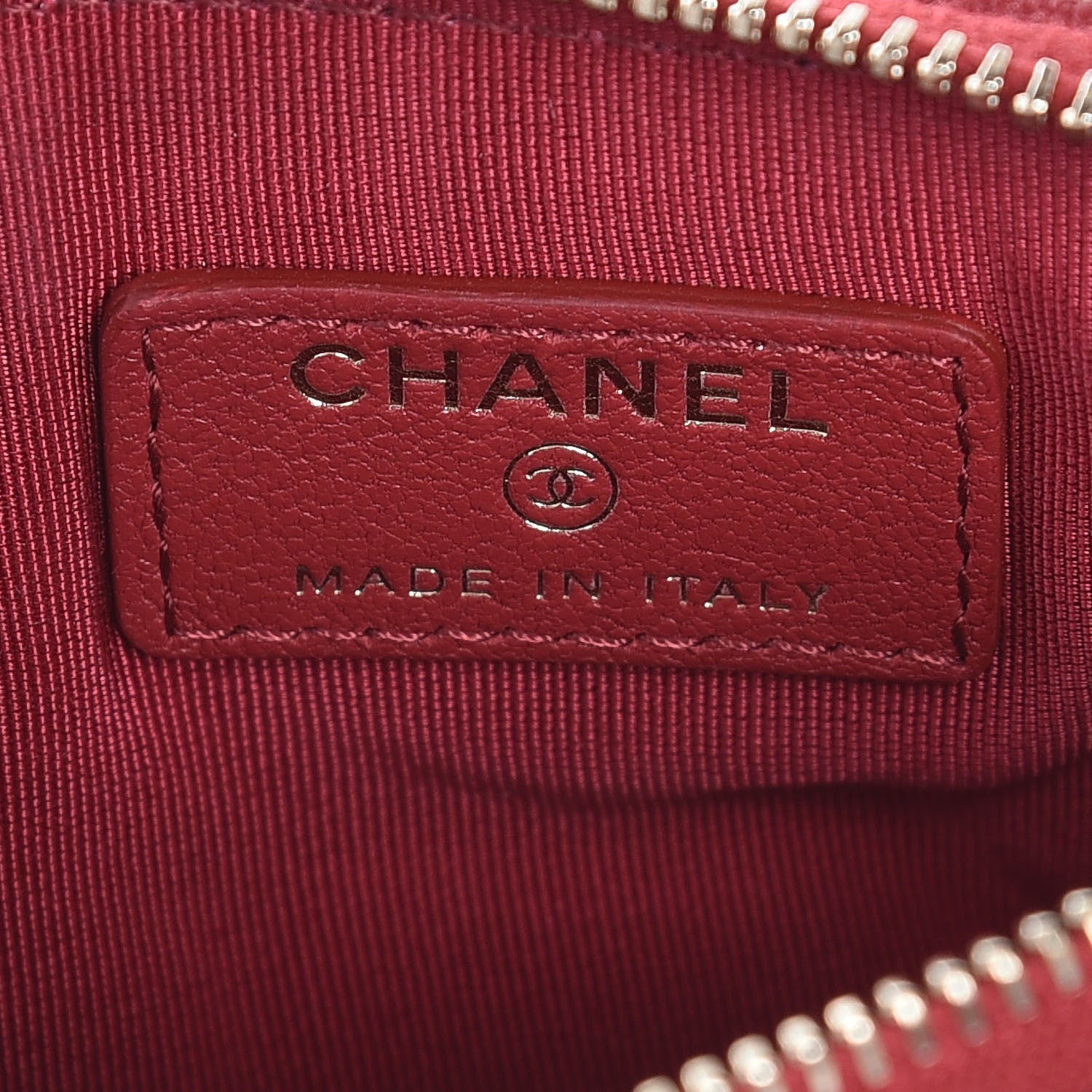 Chanel Sheepskin Quilted Small Vintage Mademoiselle Cosmetic Case Red 6 of 11