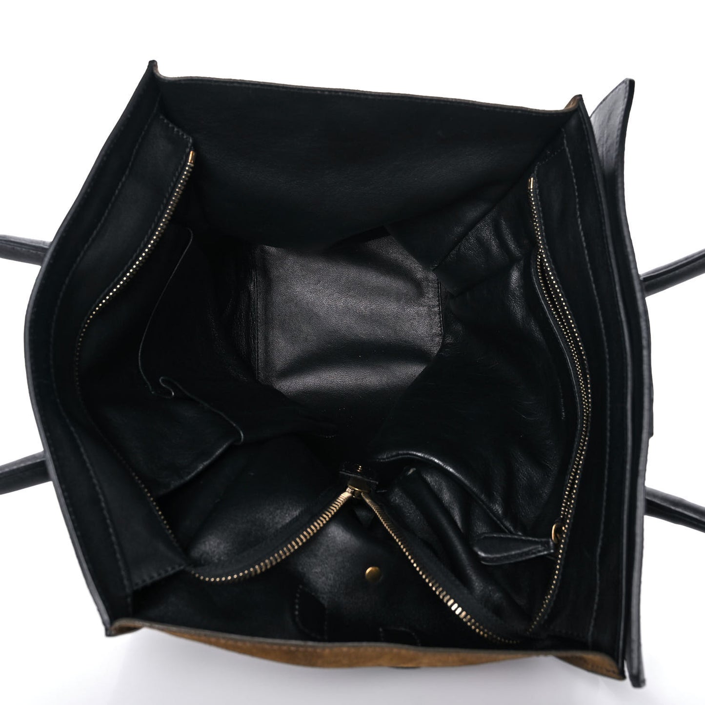 Suede Smooth Calfskin Mini Luggage Olive