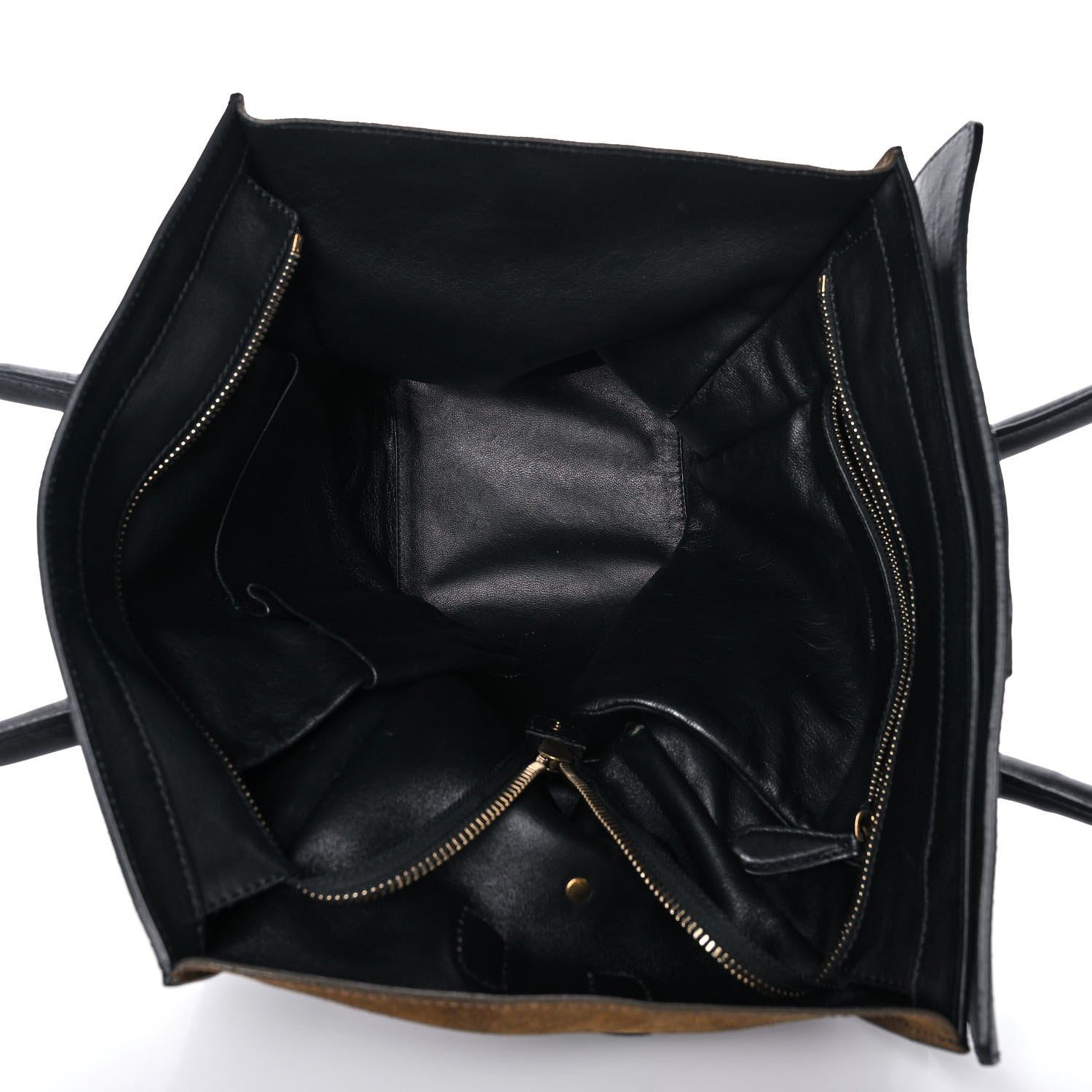 Celine Suede Smooth Calfskin Mini Luggage Olive 5 of 12