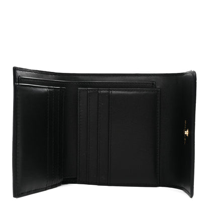 Chanel Calfskin Crocodile Embossed Crococo Flap Wallet Black 5 of 9