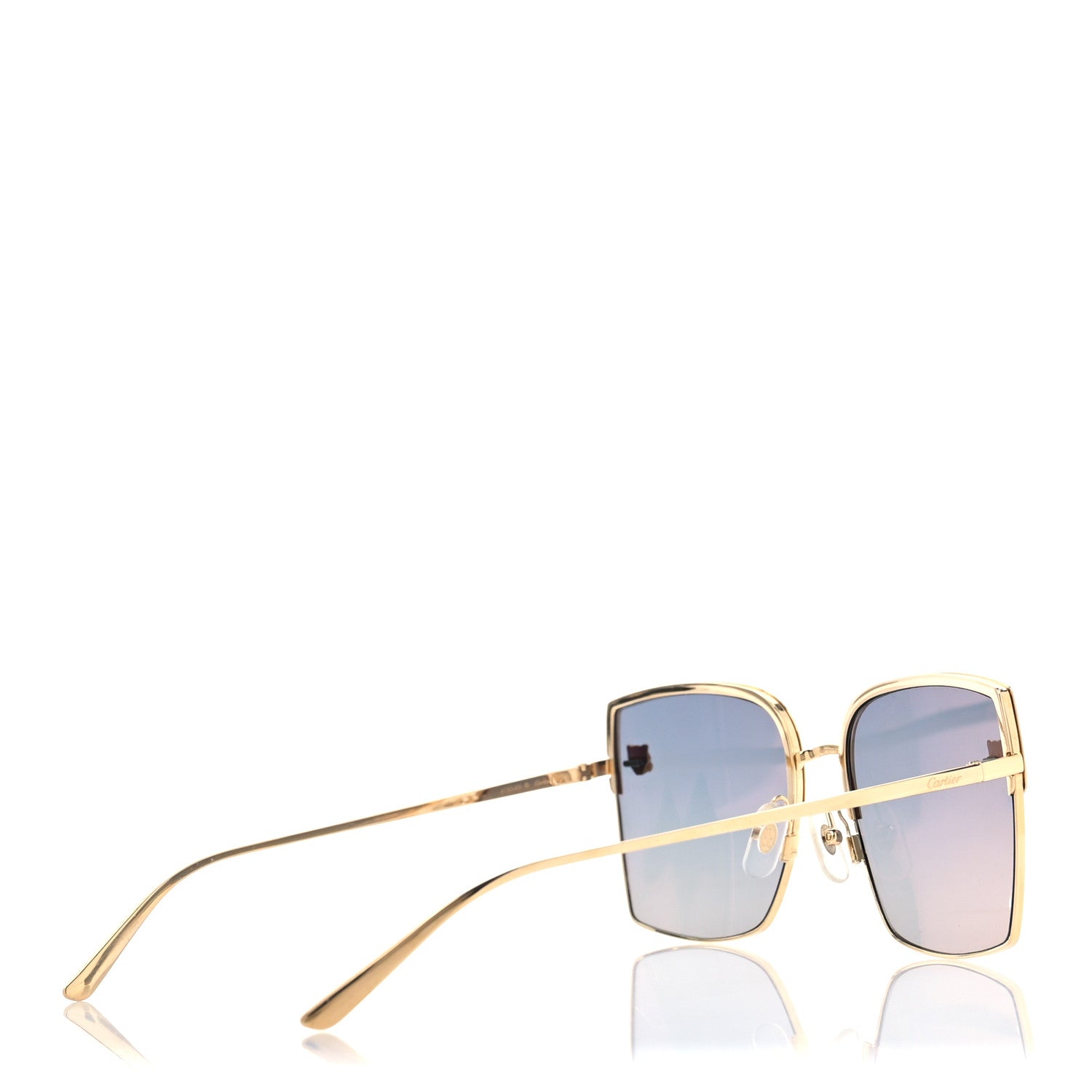 Cartier Panthere De Cartier Square Sunglasses Gold 4 of 9
