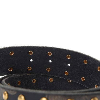 Gucci Calfskin Studded Printed GG Belt 95 38 Black 4 of 6