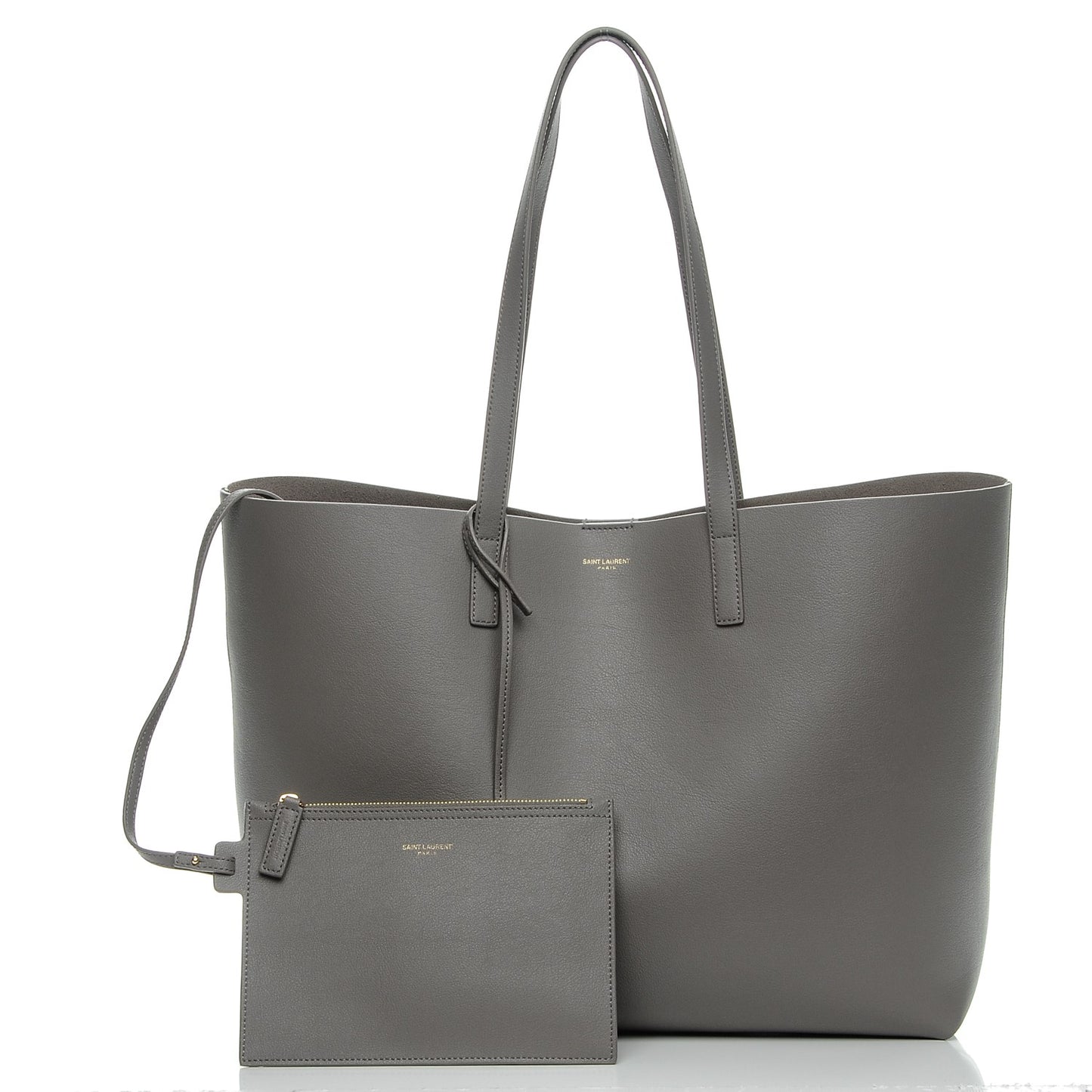 Calfskin Large Shopping Tote Fog