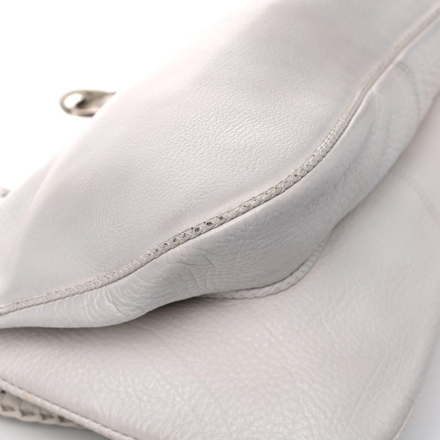 Christian Dior Calfskin Braided Gaucho Double Saddle Bag White 8 of 21