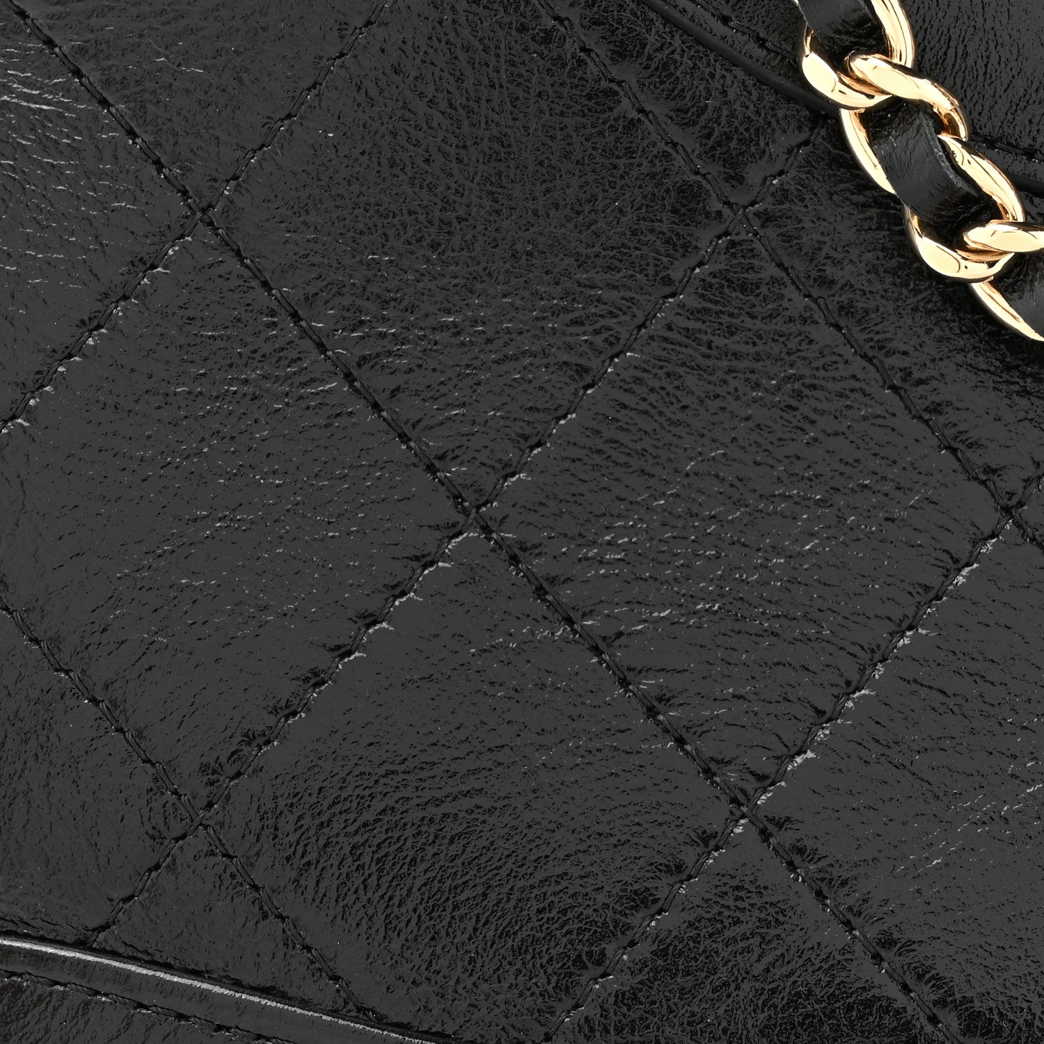 Chanel Shiny Crumpled Calfskin Quilted Nano 31 Shopping Bag Black 8 of 11