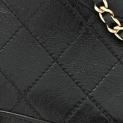 Chanel Shiny Crumpled Calfskin Quilted Nano 31 Shopping Bag Black 8 of 11