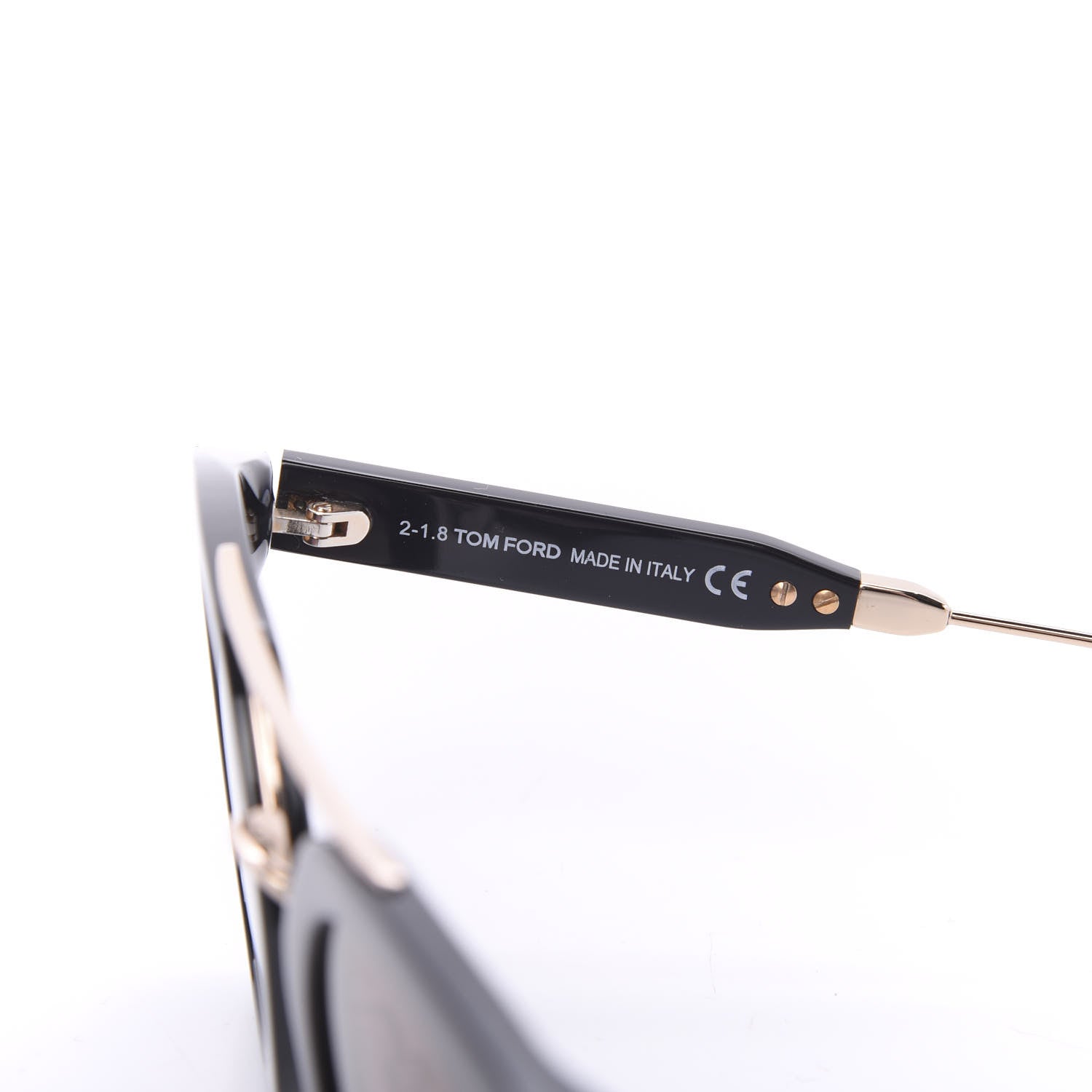 Tom Ford Alex Squared Sunglasses TF541 Shiny Black Gradient Brown 6 of 8