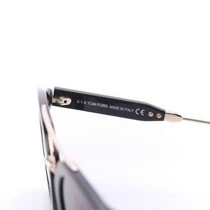 Tom Ford Alex Squared Sunglasses TF541 Shiny Black Gradient Brown 6 of 8
