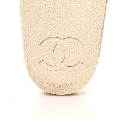 Chanel Braided Knit CC Mules 39 Ecru 6 of 8