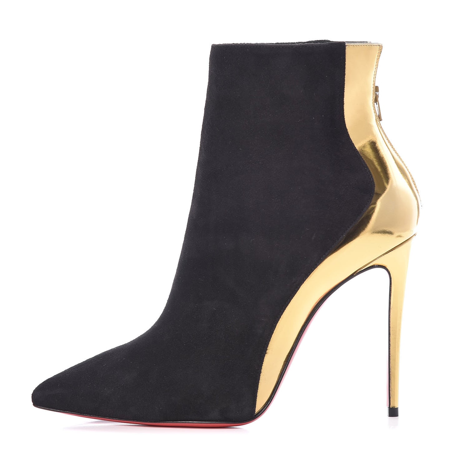 Veau Velours Specchio 100 Delicotte Booties 38 Black Gold