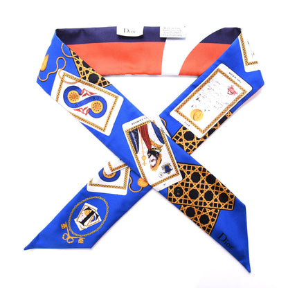 Christian Dior Silk ABCDior T Mitzah Scarf Blue 1 of 4