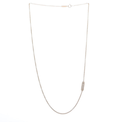 Tiffany 18K Yellow Gold Diamond Tag Chain Necklace 3 of 7