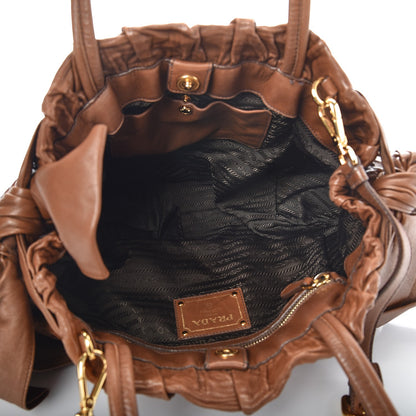 Prada Nappa Antique Bow Tote Bag Cocco 8 of 10
