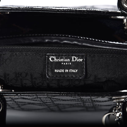 Christian Dior Patent Cannage Stitched Large Lady Dior Black 7 of 9