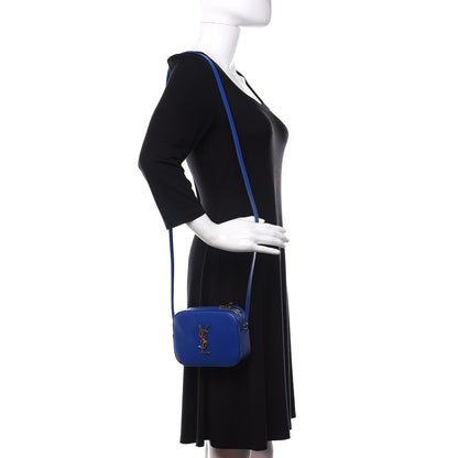 Saint Laurent Grain De Poudre Small Classic Monogram Camera Bag Blue Majorelle 2 of 9