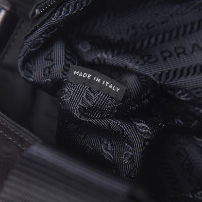 Prada Tessuto Nylon Saffiano Tote Black 8 of 11