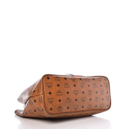 MCM Visetos Rudic Shopper Tote Cognac Orange 4 of 15