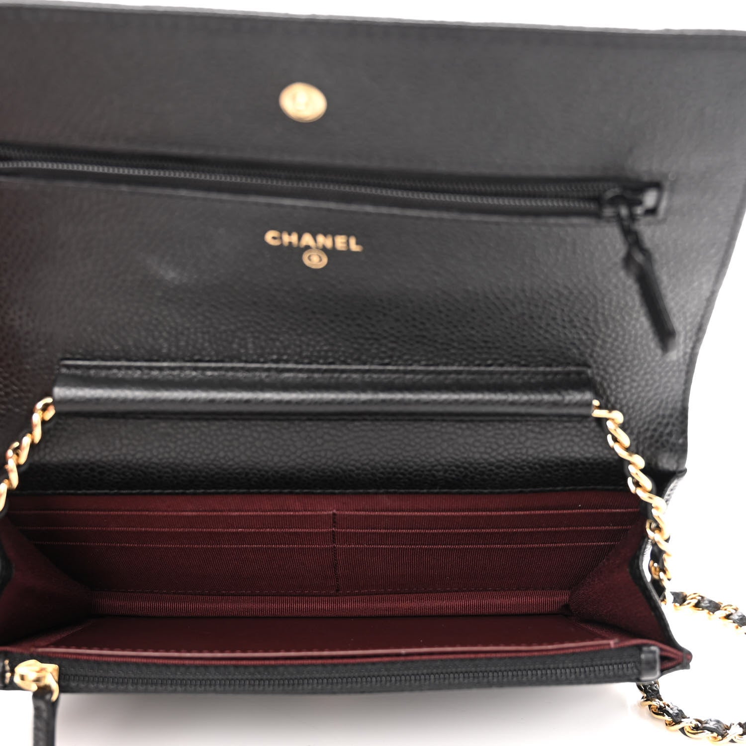 Chanel Caviar Quilted Wallet On Chain WOC Black 5 of 12