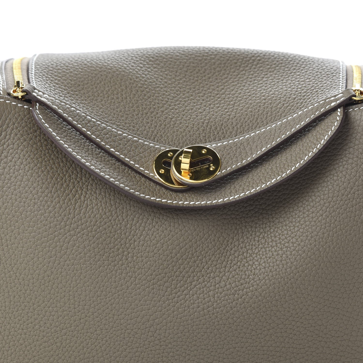 Hermes Taurillon Clemence Lindy 26 Etoupe 9 of 10