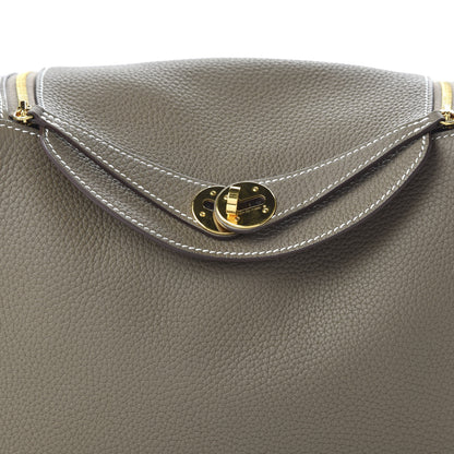 Hermes Taurillon Clemence Lindy 26 Etoupe 9 of 10