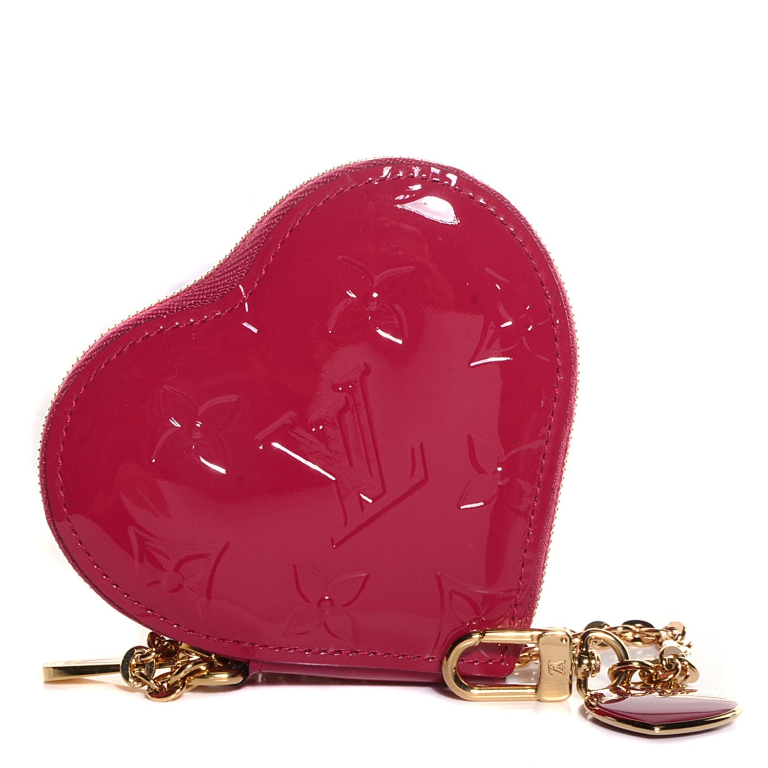 Louis Vuitton Vernis Heart Coin Purse Rose Indien 1 of 8