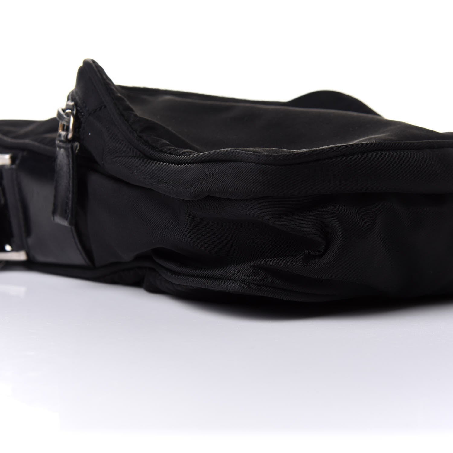 Prada Nylon Flat Messenger Bag Black 8 of 9