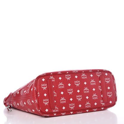 MCM Visetos Medium Liz Reversible Shopper Tote Ruby Red 7 of 11