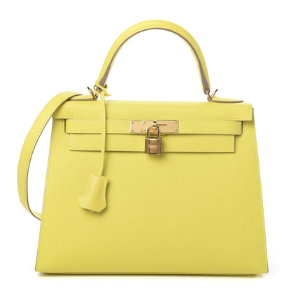 Hermes Epsom Kelly Sellier 28 Lime 1 of 12