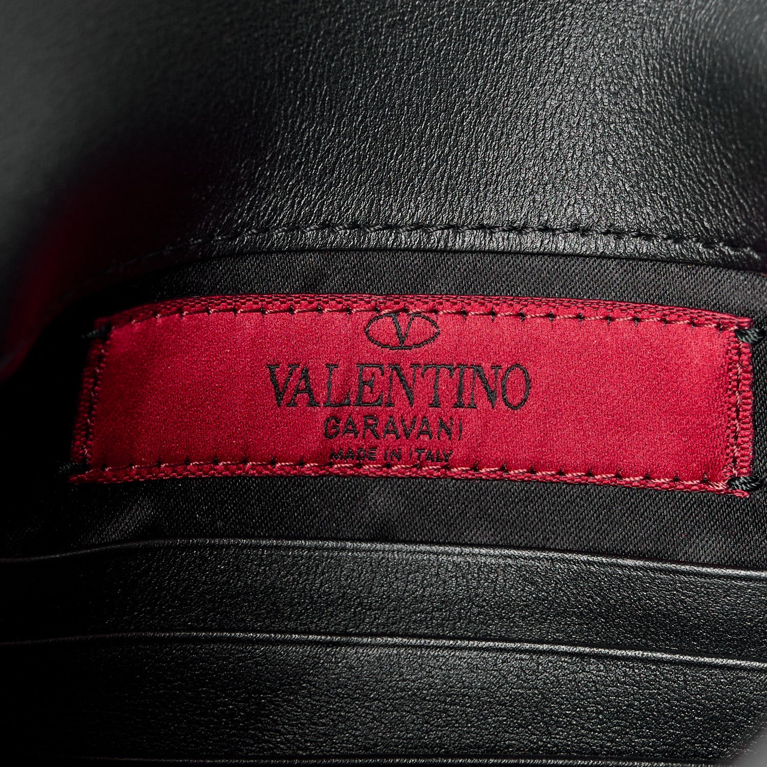 Valentino Garavani Vitello Medium Rockstud Envelope Flat Wristlet Pouch Black 6 of 9