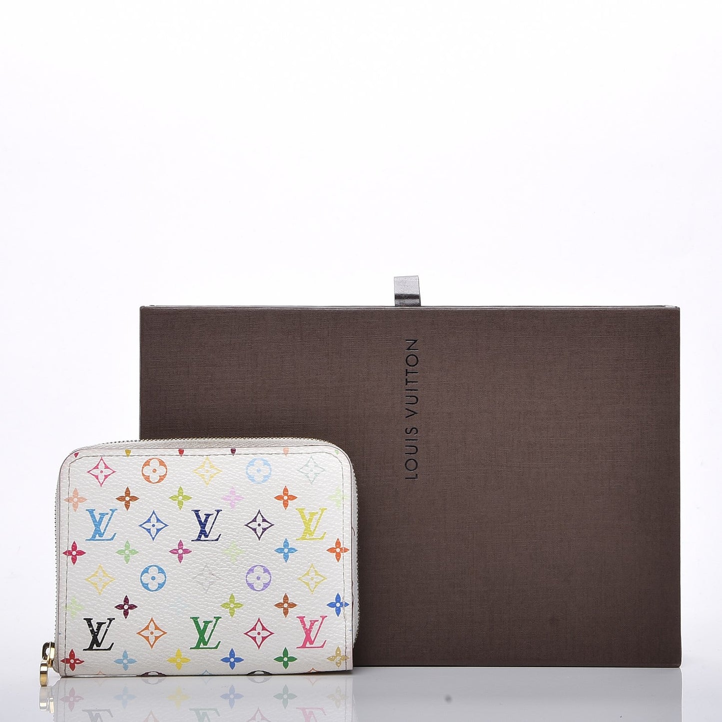 Monogram Multicolor Zippy Coin Purse White