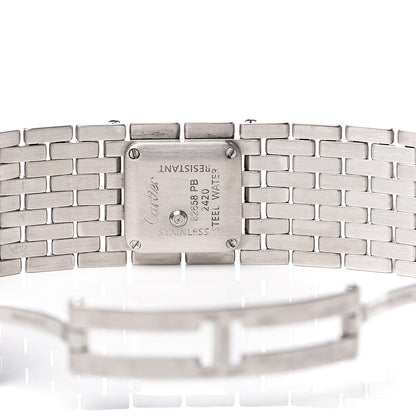 Cartier Stainless Steel Pink Mother of Pearl 21mm Panthere Ruban Quartz Watch 7 of 7