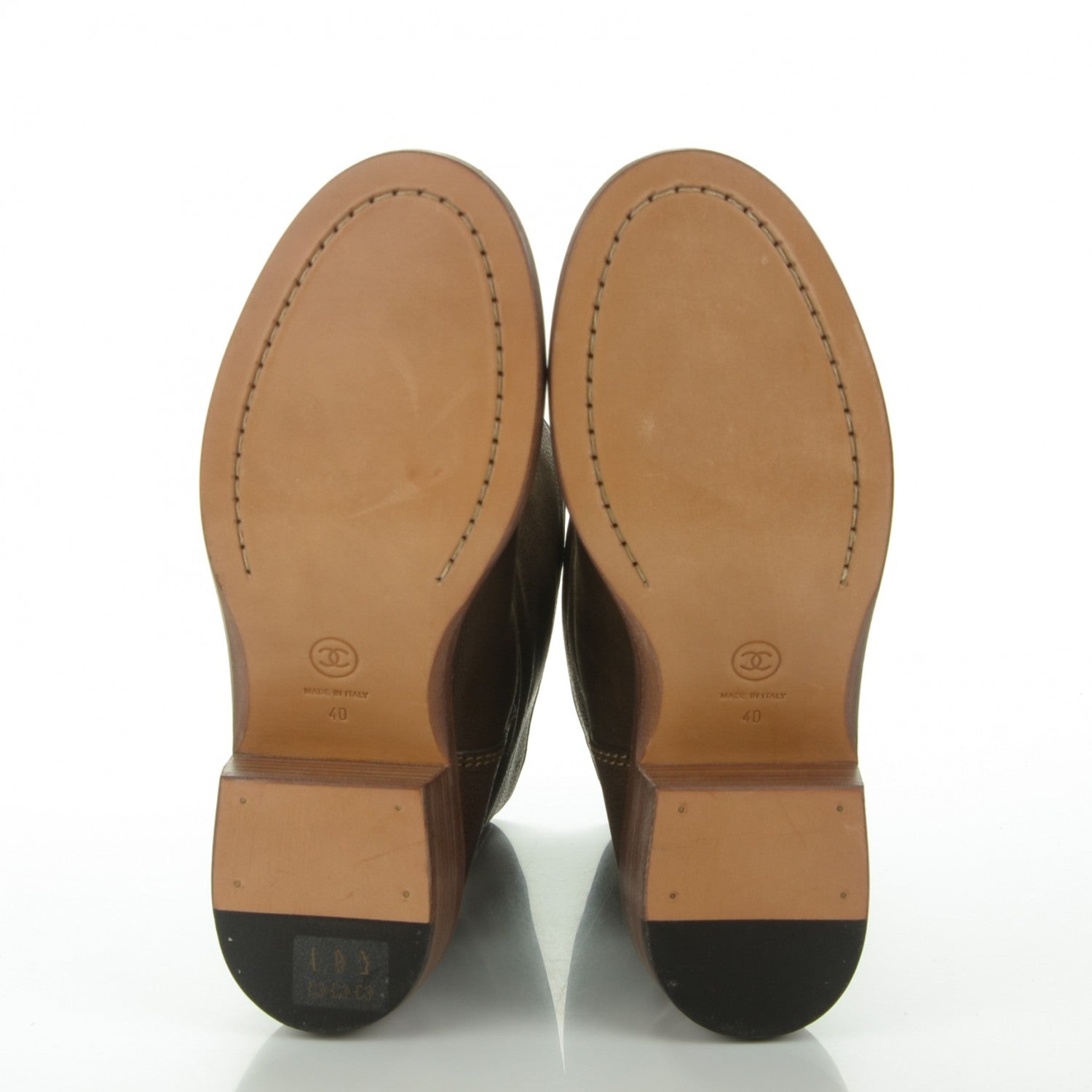 Chanel Grained Calfskin CC Short Boots 40 Brown 5 of 8