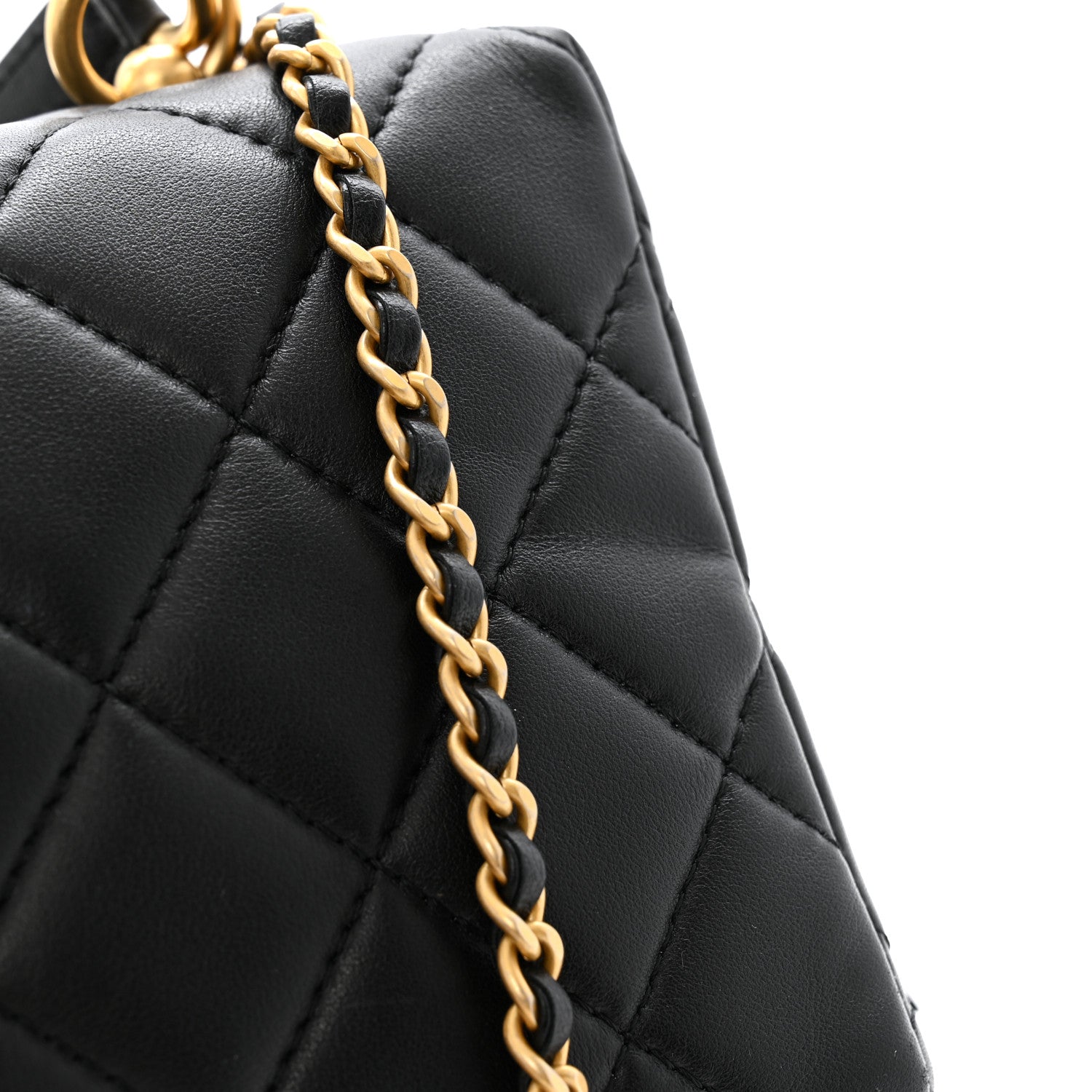 Chanel Lambskin Quilted CC Bowling Bag Black 14 of 14