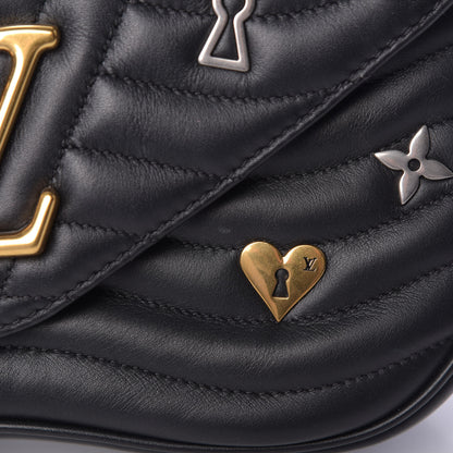 Louis Vuitton Calfskin Love Lock New Wave Chain MM Black 12 of 14