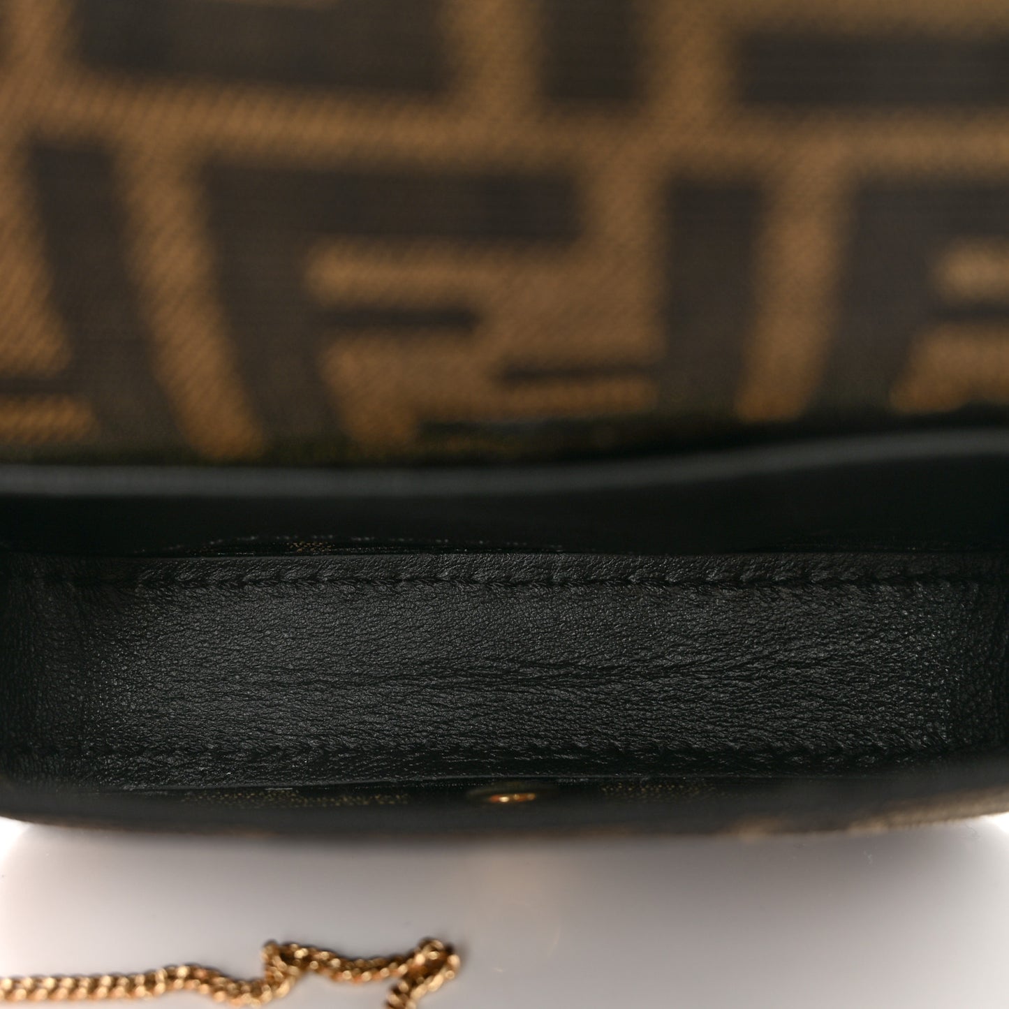 Fabric Jacquard FF 1974 Nano Baguette Charm Tobacco Moro Black