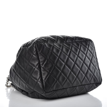 Chanel Lambskin Quilted CC Chain Bucket Bag Black 4 of 14