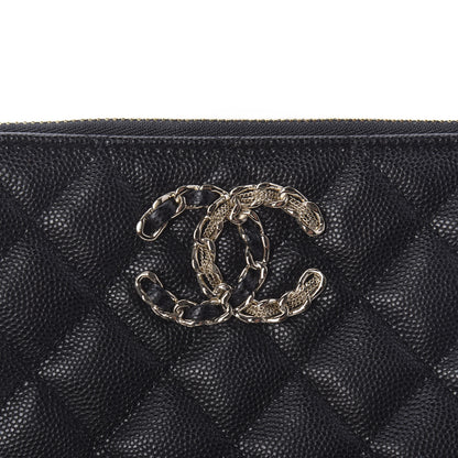Chanel Caviar Quilted French New Wave Small CC Pouch Black 10 of 11