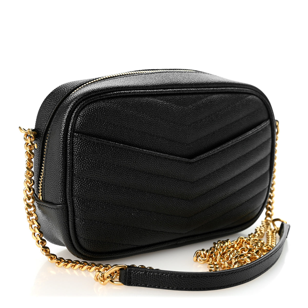 Grain De Poudre Matelasse Monogram Mini Lou Camera Bag Black