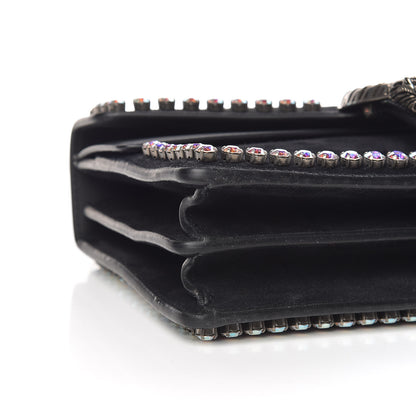 Gucci Suede Crystal Small Dionysus Shoulder Bag Black 8 of 9