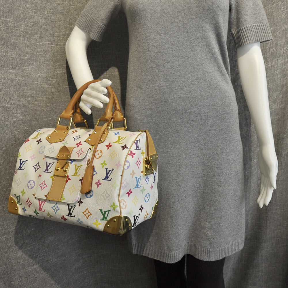 Monogram Multicolor Speedy 30 White