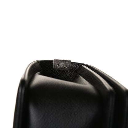 Chanel Caviar Chevron Quilted Medium Boy Flap Black 12 of 16