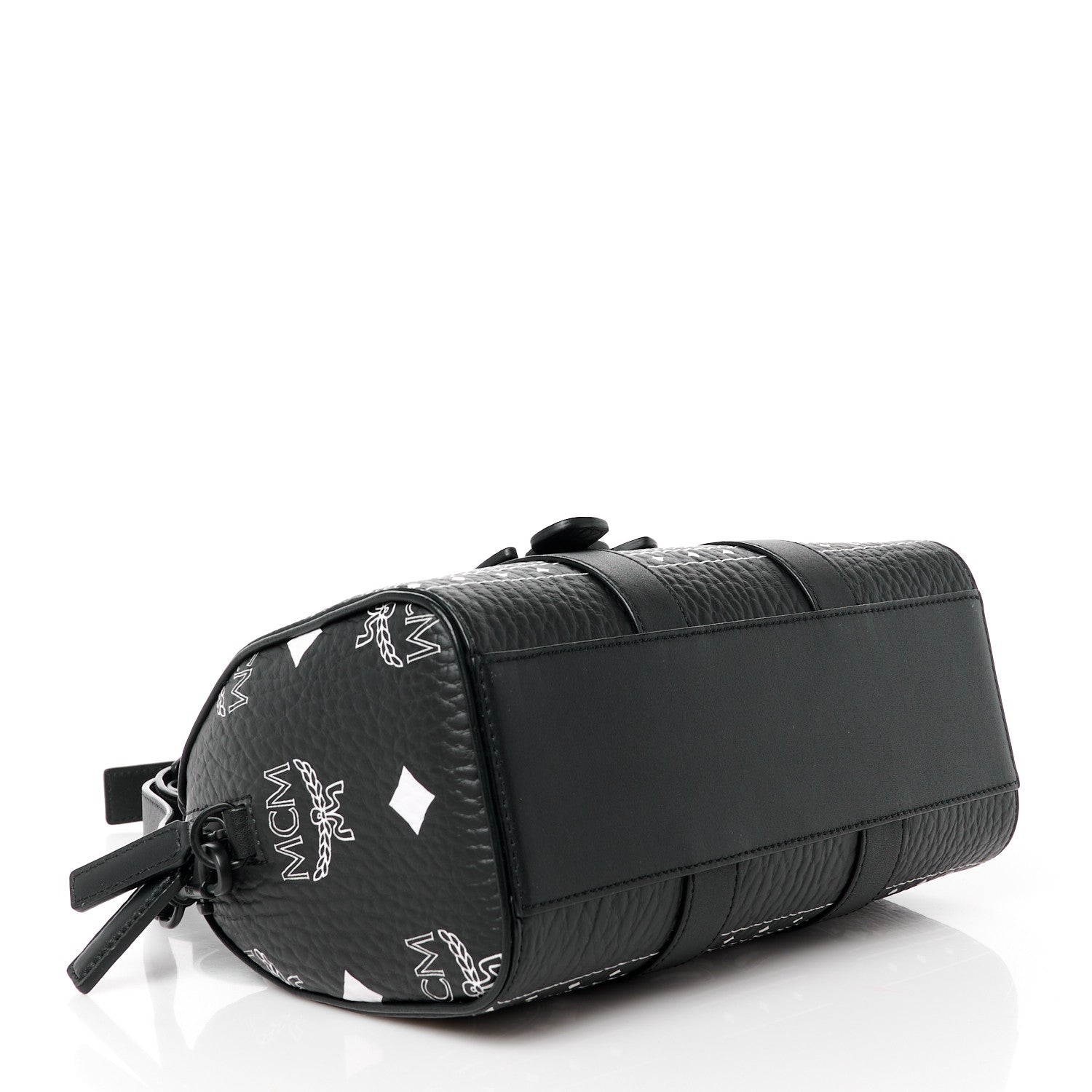 MCM Visetos Bandana Small Aren Boston Bag Black 4 of 12