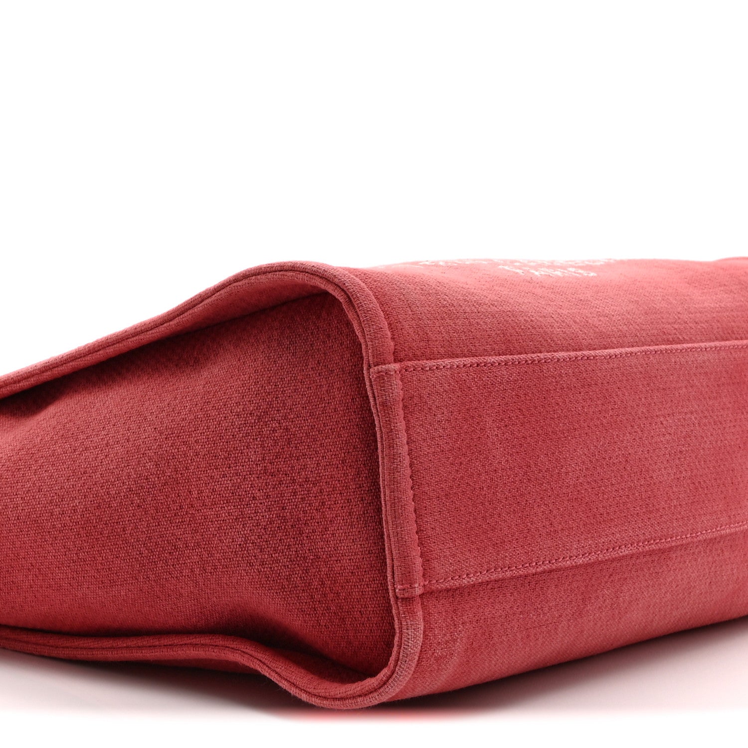 Chanel Canvas Small Deauville Tote Red 9 of 10