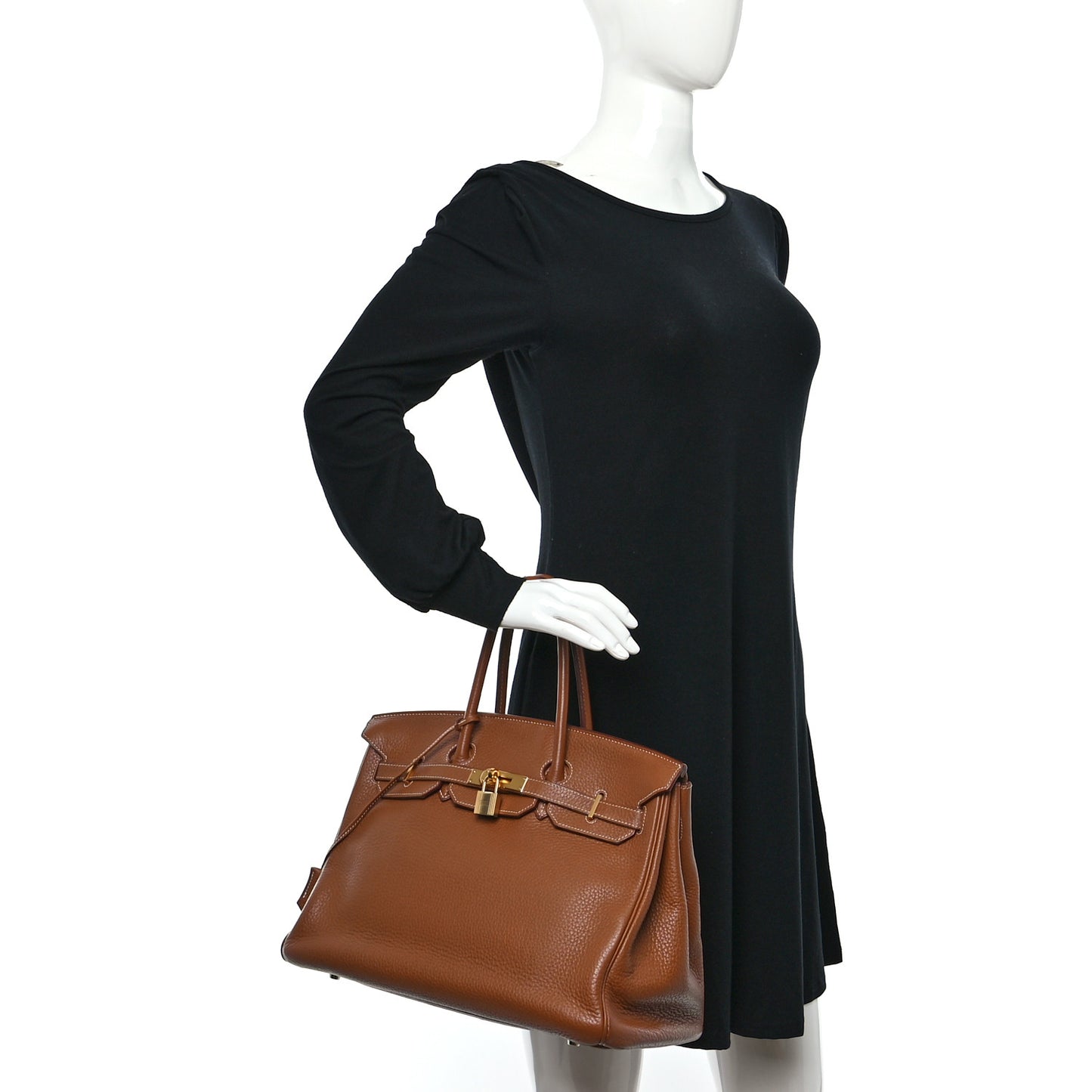 Taurillon Clemence Birkin 35 Gold