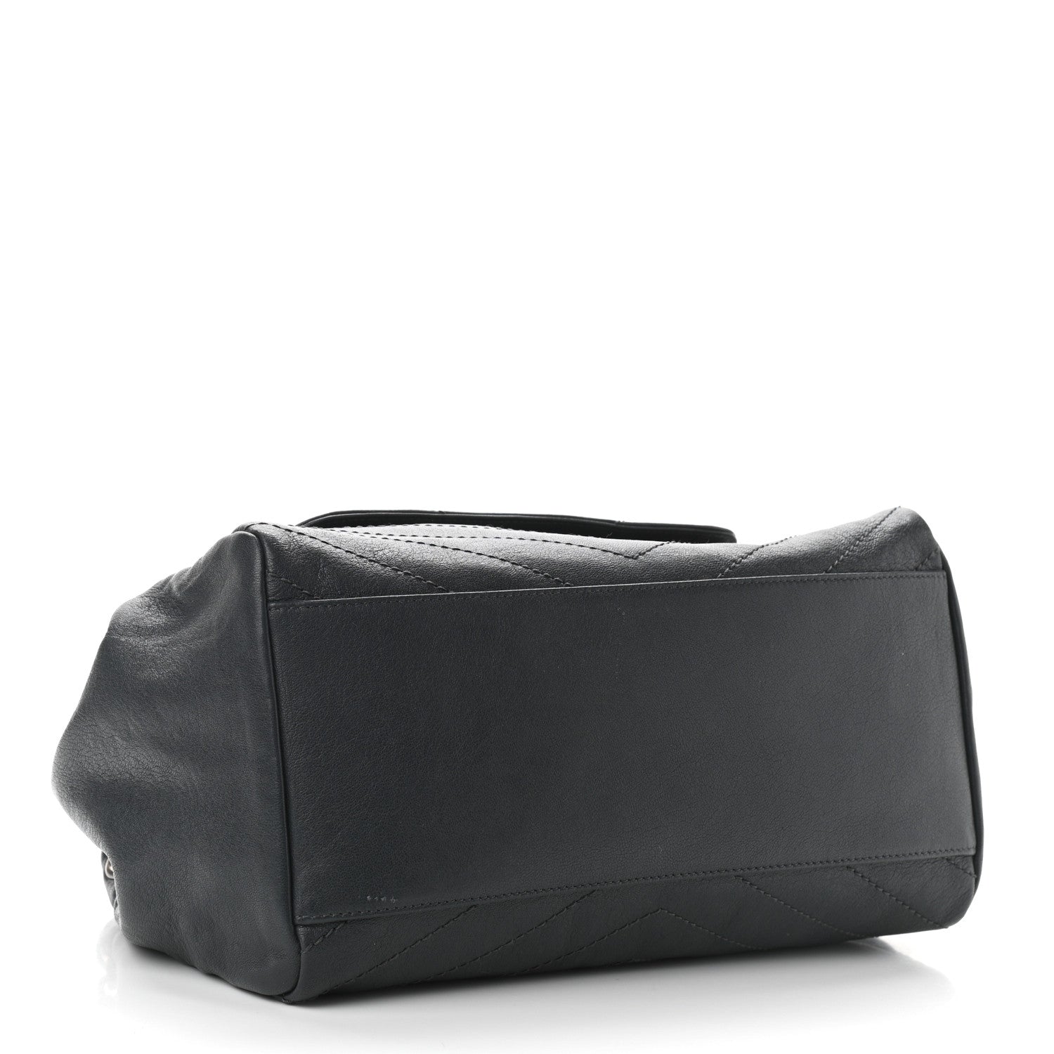 Saint Laurent Vintage Lambskin Chevron Monogram Medium Nolita Dark Smog 4 of 12