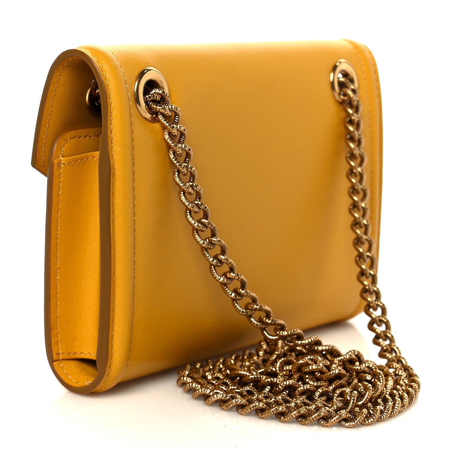 Dolce & Gabbana Smooth Calfskin Devotion Envelope Phone Bag Senape 3 of 10