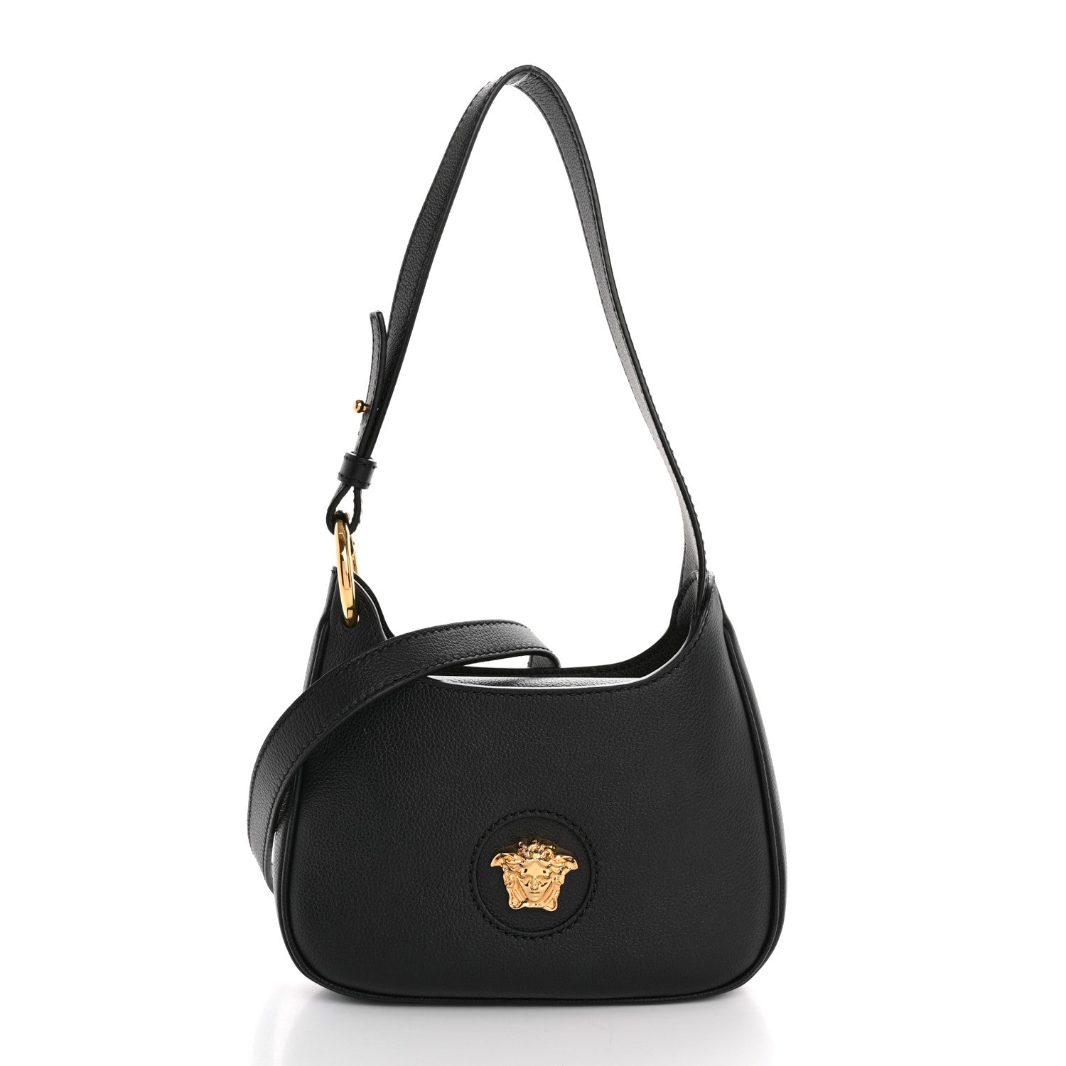 Versace Calfskin La Medusa Mini Hobo Crossbody Black 1 of 9