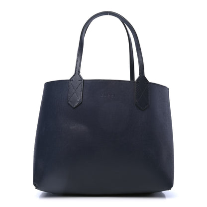 Gucci GG Supreme Monogram Blooms Small Reversible Tote Beige Blue Navy 5 of 8