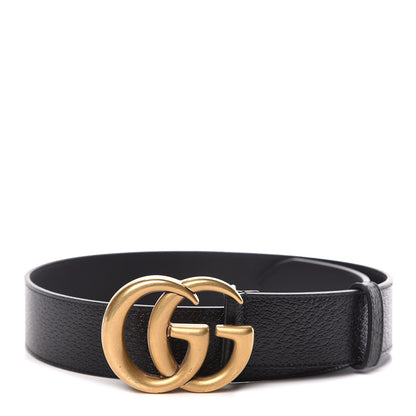 Gucci Textured Calfskin Double G 40mm Belt 75 30 Black 1 of 8