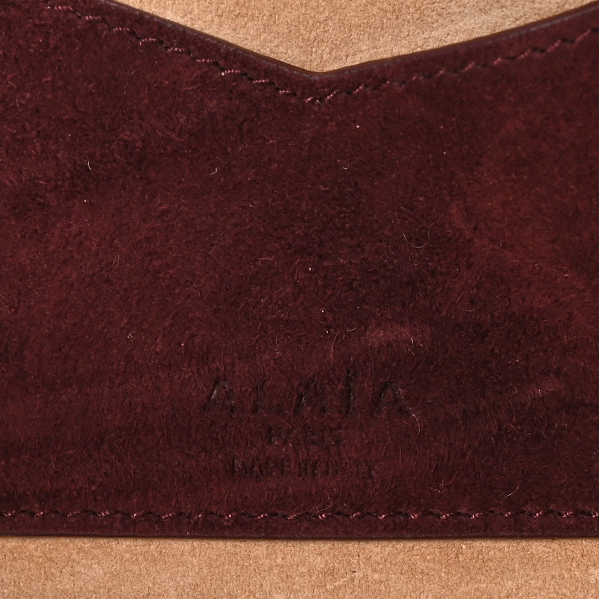 Suede Goatskin Teckel Clutch Rouge Grenat